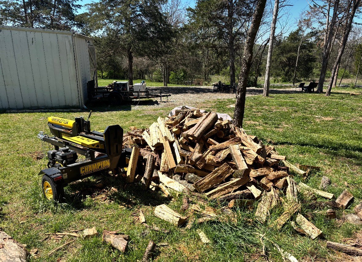 Storm damage with fallen limbs on property